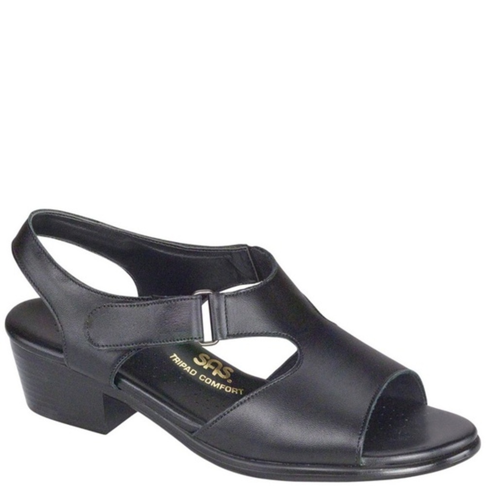 SAS Suntimer black leather sandals 9